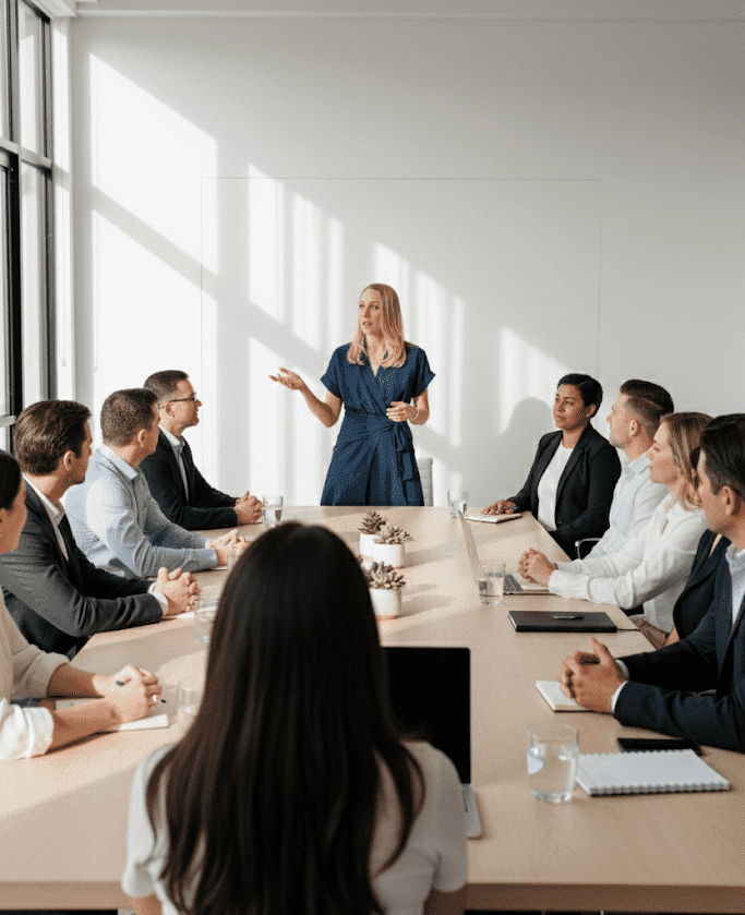 Sandra Geithner leitet einen Stressmanagemen im Unternehmen Workshop in Berlin – Fokus auf Resilienz, Motivation und gesunde Mitarbeitende.